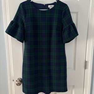 Green plaid dress